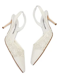 Capsli 70MM Leather Slingback Pumps