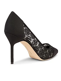 Capcour 90MM Embroidered Mesh Pumps