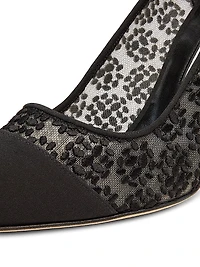 Capcour 90MM Embroidered Mesh Pumps
