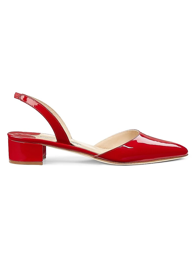 Aspro Patent Leather Slingback Pumps
