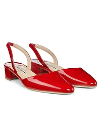 Aspro Patent Leather Slingback Pumps