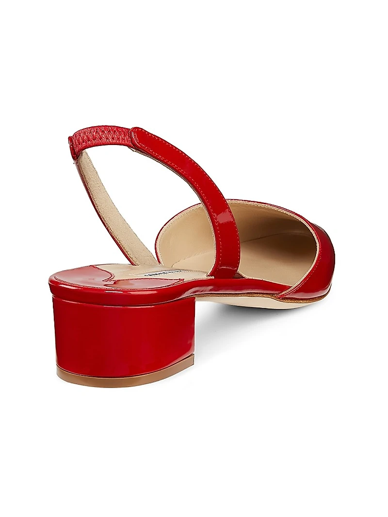 Aspro Patent Leather Slingback Pumps