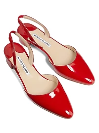 Aspro Patent Leather Slingback Pumps