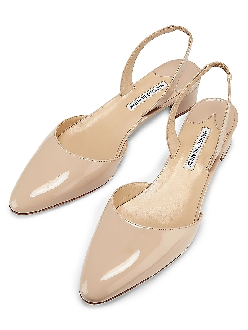 Aspro Patent Leather Slingback Pumps