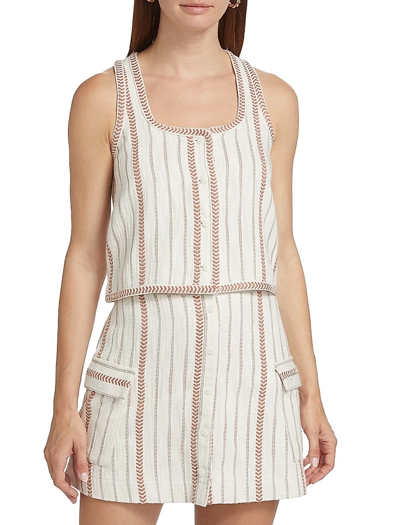 Chevron-Striped Tank