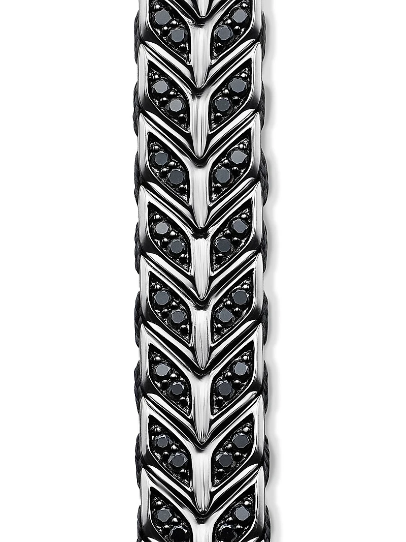 Chevron Woven Bracelet Sterling Silver