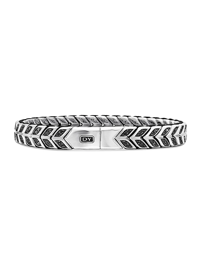 Chevron Woven Bracelet Sterling Silver