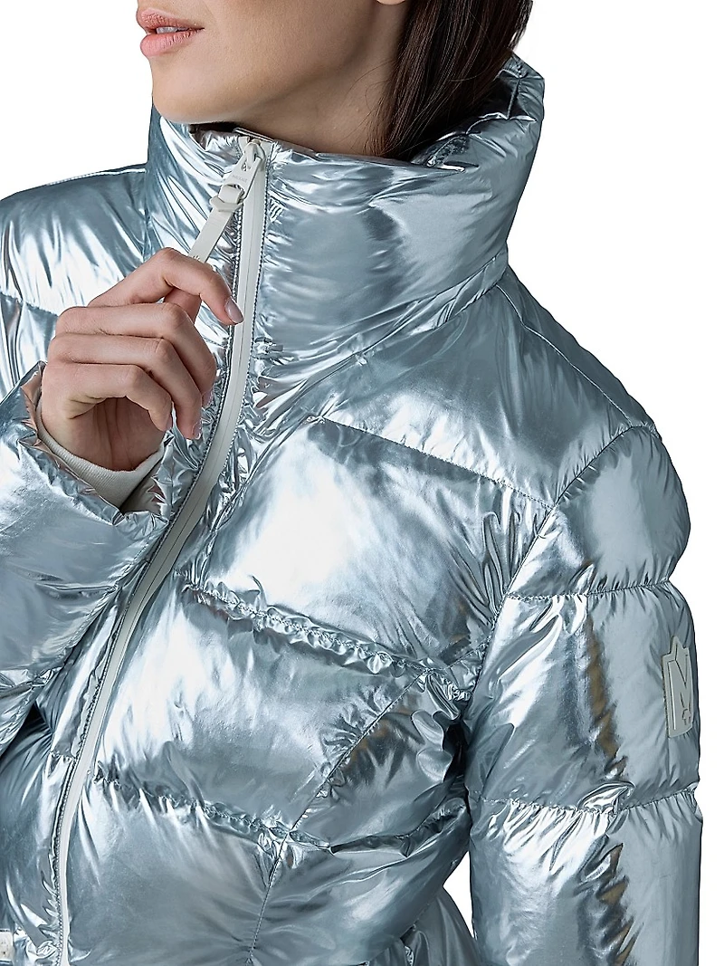 Madalyn Metallic Laminate Down Jacket