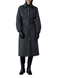 Wool-Blend Belted Trench Coat