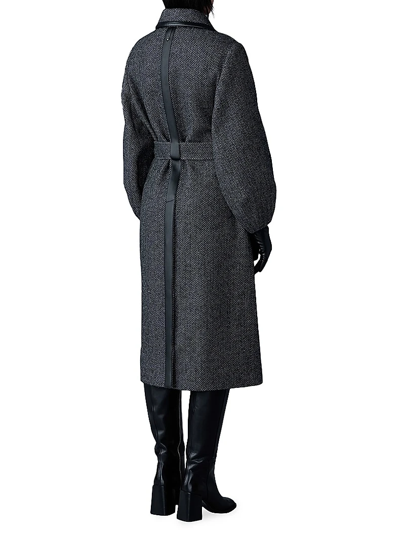 Wool-Blend Belted Trench Coat