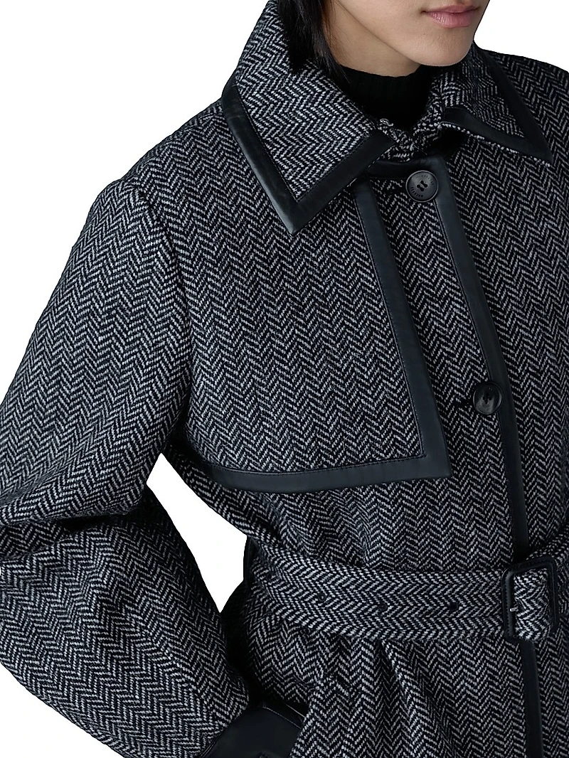 Wool-Blend Belted Trench Coat