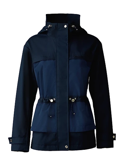 Kaori Peplum Hybrid Rain Jacket