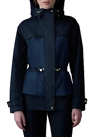 Kaori Peplum Hybrid Rain Jacket
