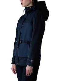 Kaori Peplum Hybrid Rain Jacket