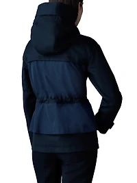 Kaori Peplum Hybrid Rain Jacket