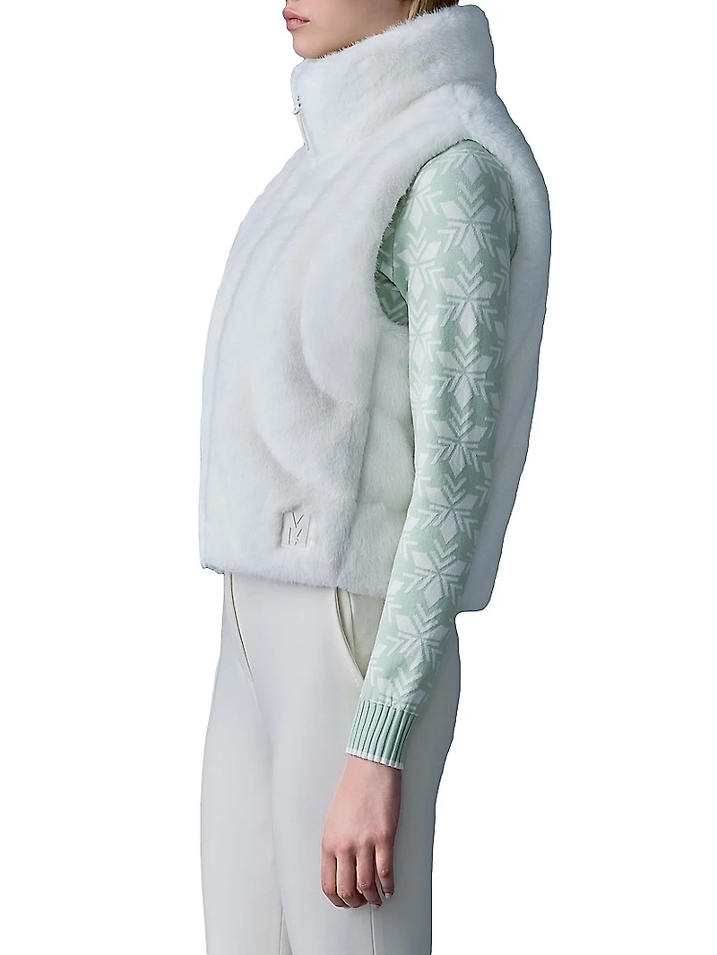 Ginny Brushed Faux-Fur Vest