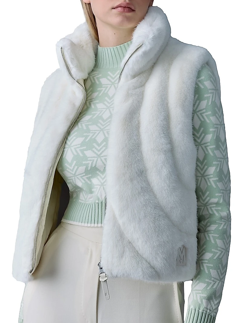Ginny Brushed Faux-Fur Vest