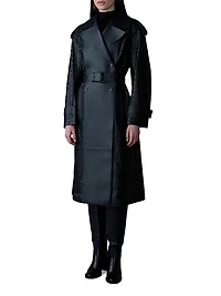 Lorelei Perforated Leather Trench Coat