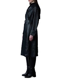 Lorelei Perforated Leather Trench Coat