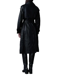 Lorelei Perforated Leather Trench Coat