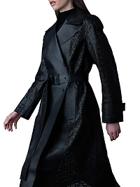Lorelei Perforated Leather Trench Coat