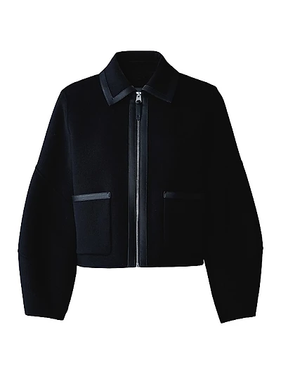 Solana Wool Balloon-Sleeve Jacket