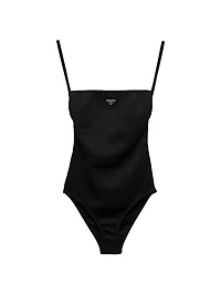 Interlock Knit One-Piece Swimsuit