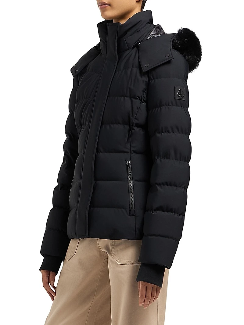 Betta Shearling-Lined Puffer Jacket