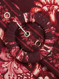 Paisley Linen-Blend Flared Pants