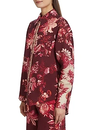 Aafa Floral Linen & Cotton Long-Sleeve Shirt