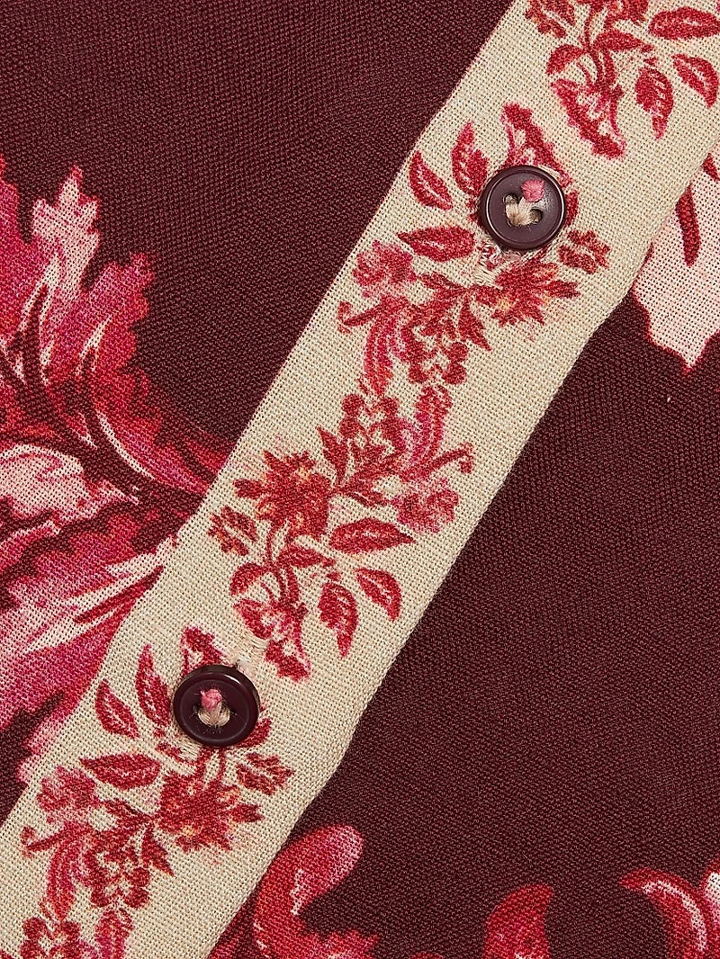 Aafa Floral Linen & Cotton Long-Sleeve Shirt