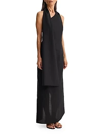 Scarf Open Back Dress