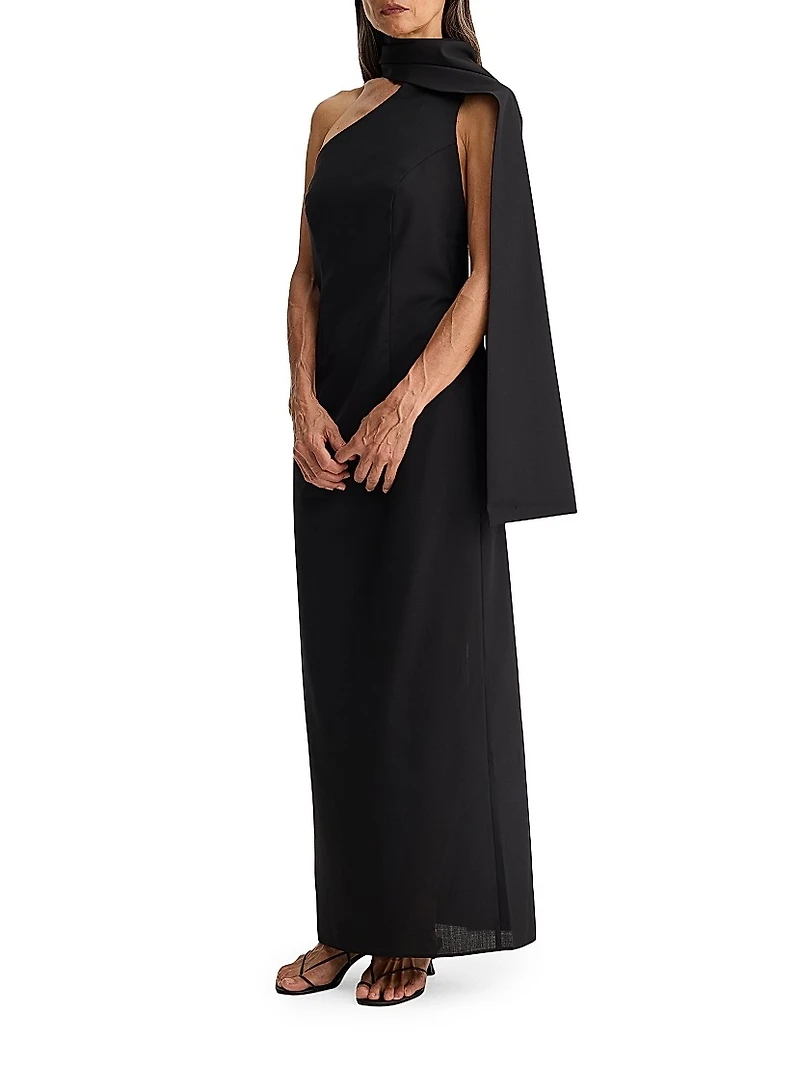 Scarf Open Back Dress