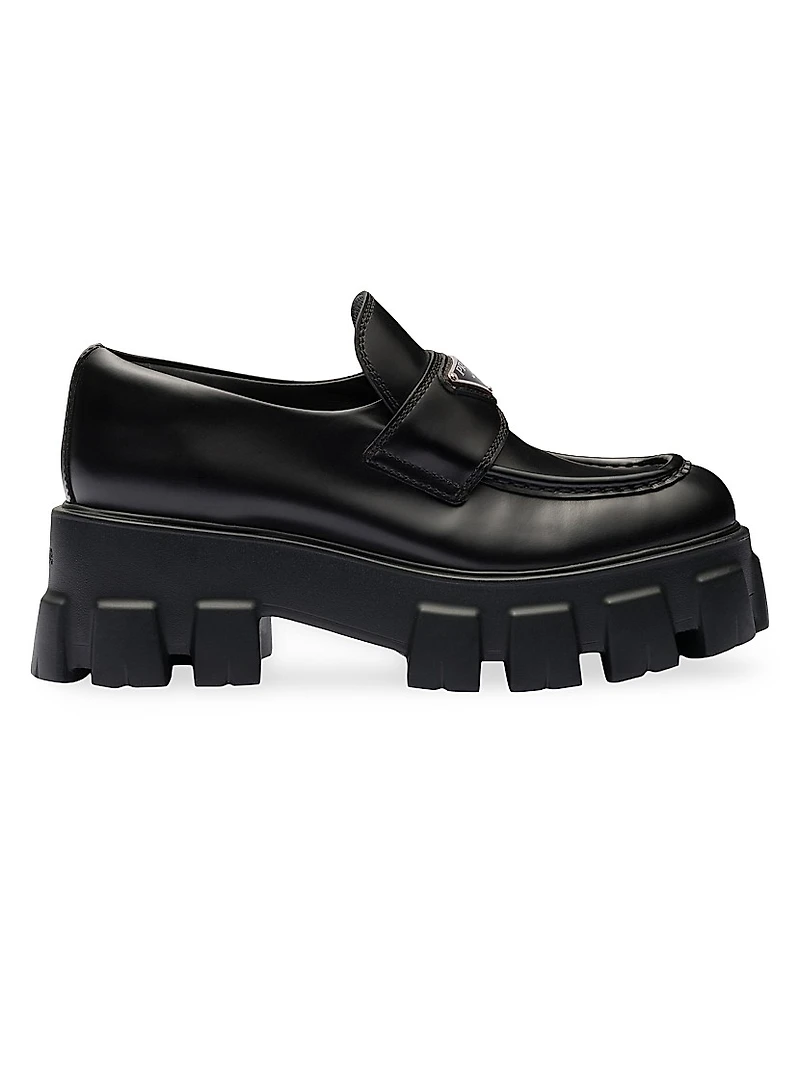 Women's Brushed Leather Monolith Loafers