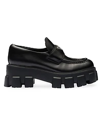 Women's Brushed Leather Monolith Loafers