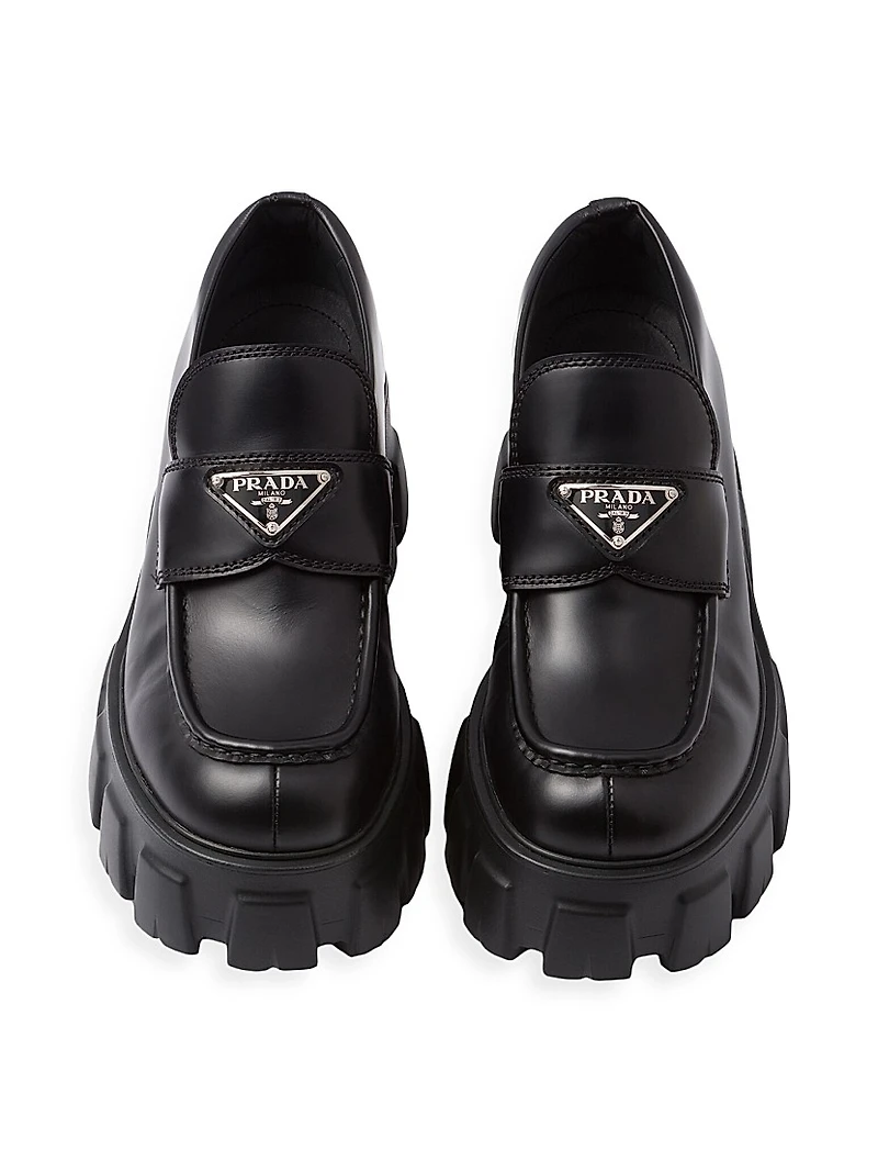 Women's Brushed Leather Monolith Loafers