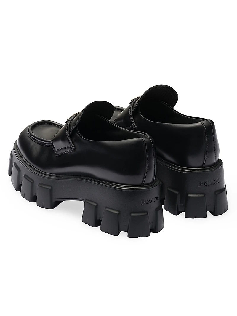 Women's Brushed Leather Monolith Loafers