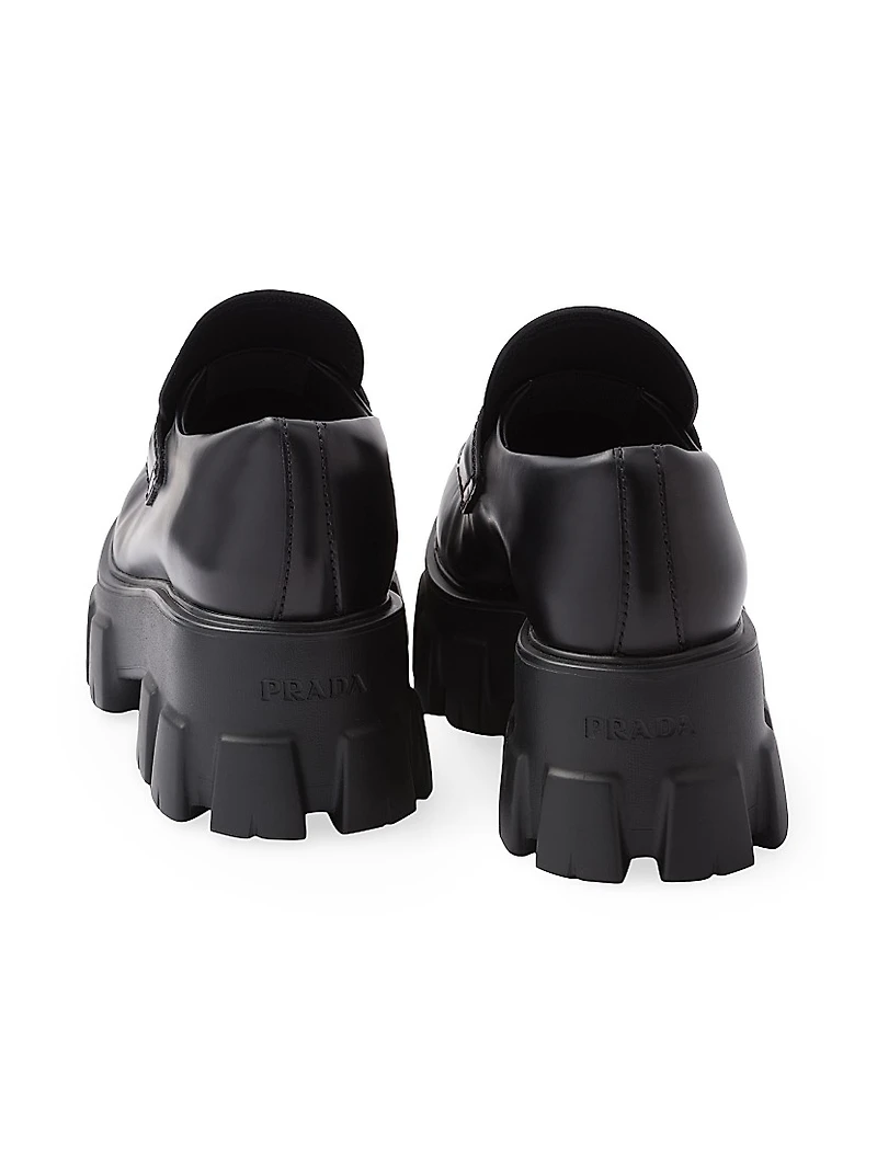 Women's Brushed Leather Monolith Loafers