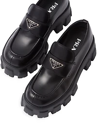 Women's Brushed Leather Monolith Loafers