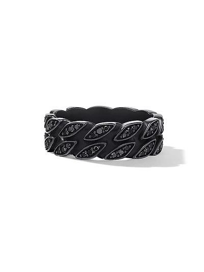 Curb Chain Band Ring Titanium