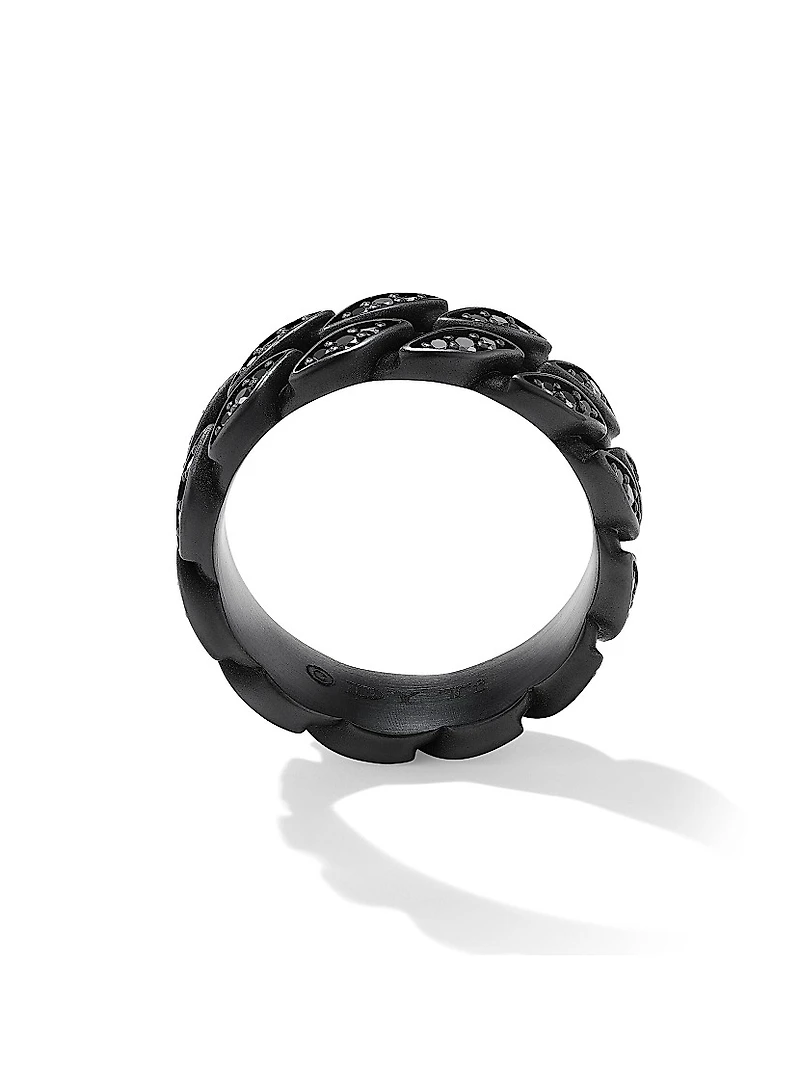 Curb Chain Band Ring Titanium