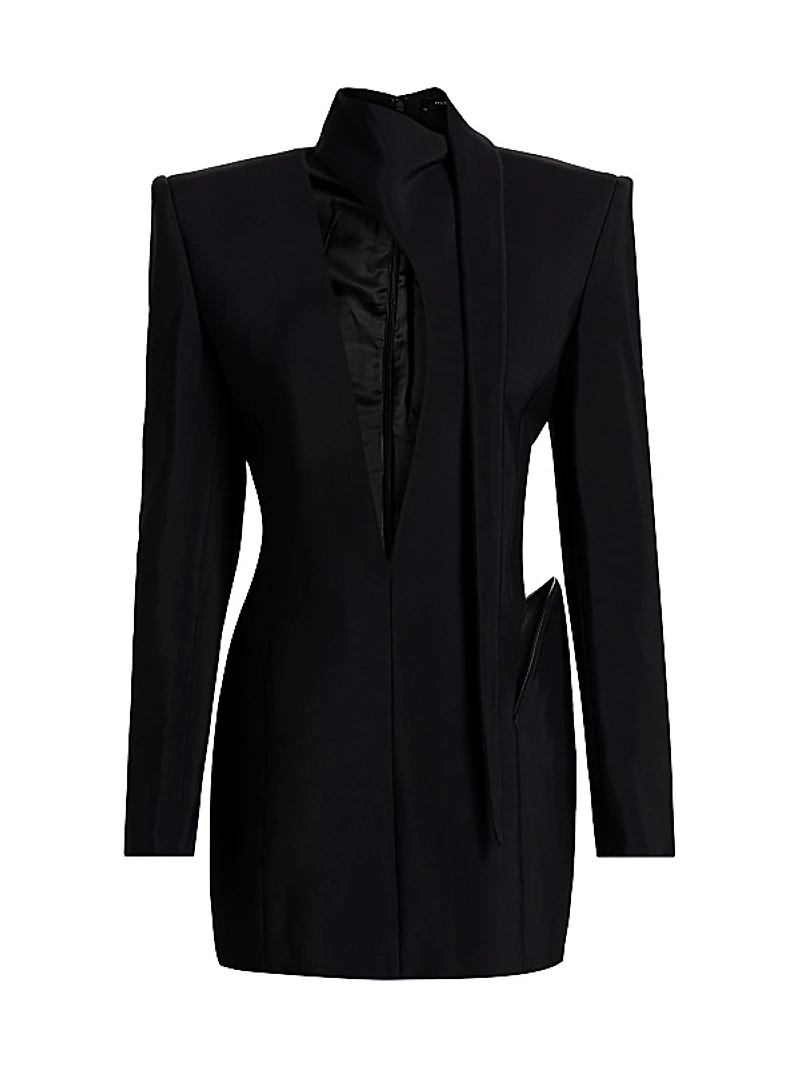 V-Neck Structured Minidress