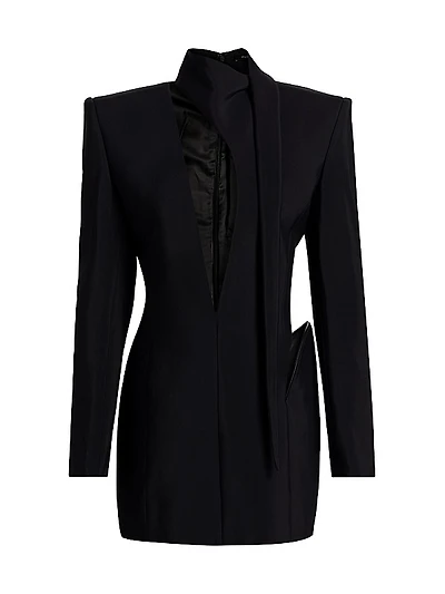 V-Neck Structured Minidress