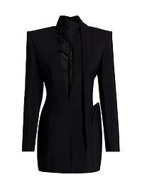 V-Neck Structured Minidress