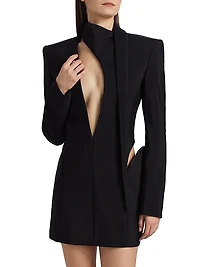 V-Neck Structured Minidress