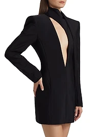 V-Neck Structured Minidress