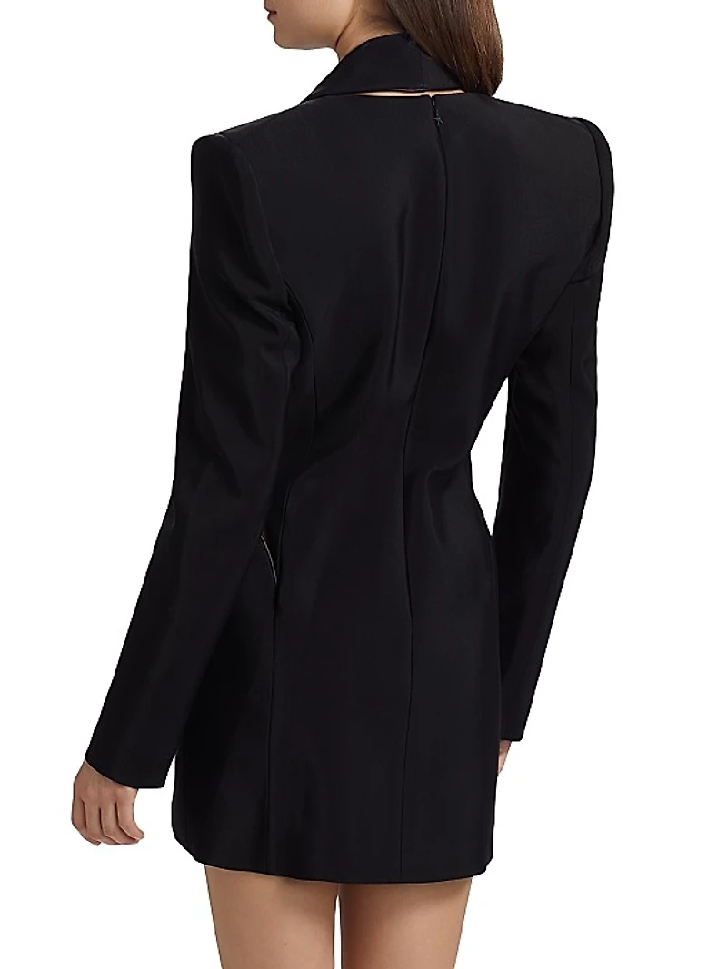 V-Neck Structured Minidress