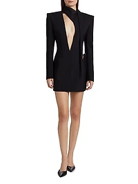 V-Neck Structured Minidress