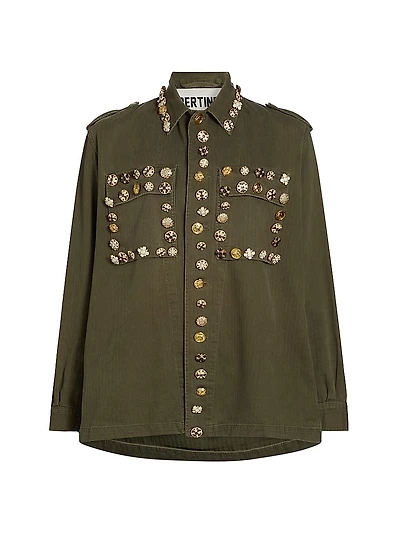 Button Luxe Military Jacket