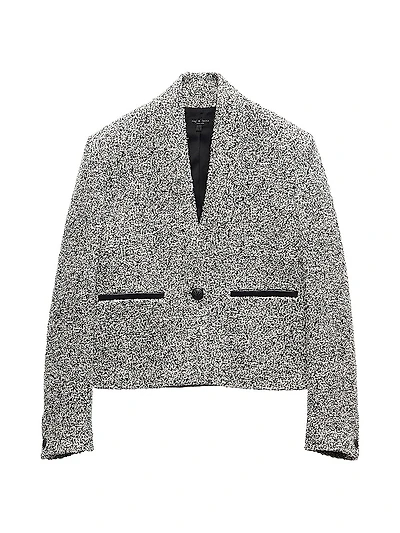 Pippa Tweed Collarless Blazer